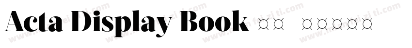 Acta Display Book 常规字体转换